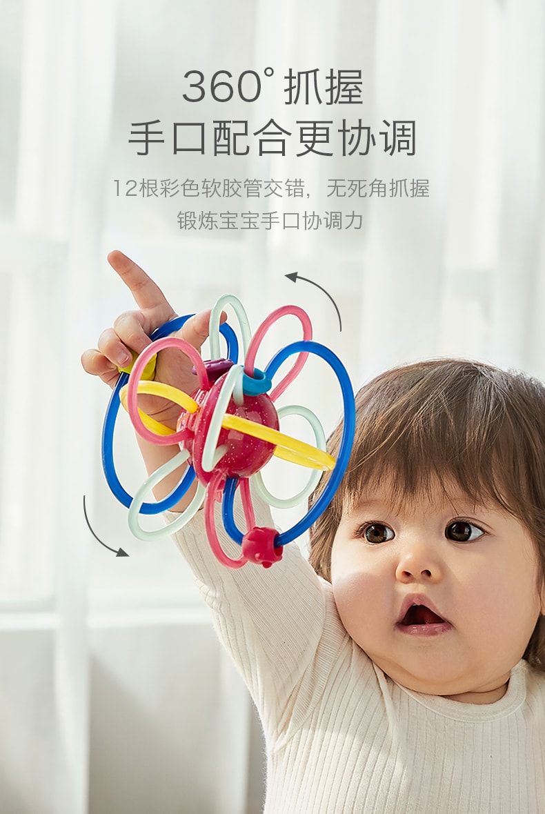 【中國直郵】BC BABYCARE 星空牙膠球 手抓球 寶寶牙膠磨牙棒 嬰兒咬膠玩具 防吃手啃咬玩具