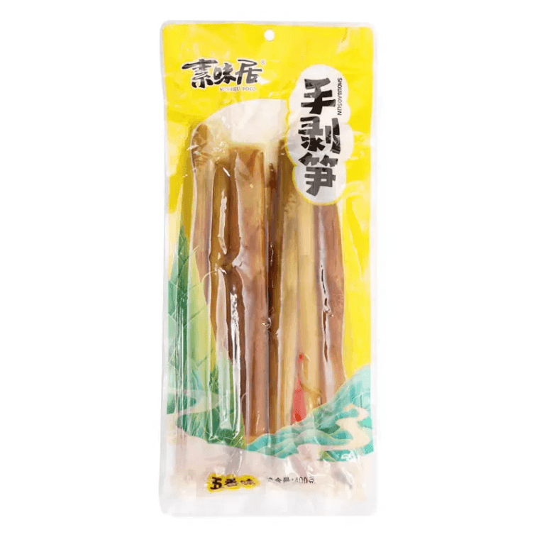 【中国直邮】 素味居 手剥笋200g开袋即食零食香辣竹笋新鲜带壳脆笋