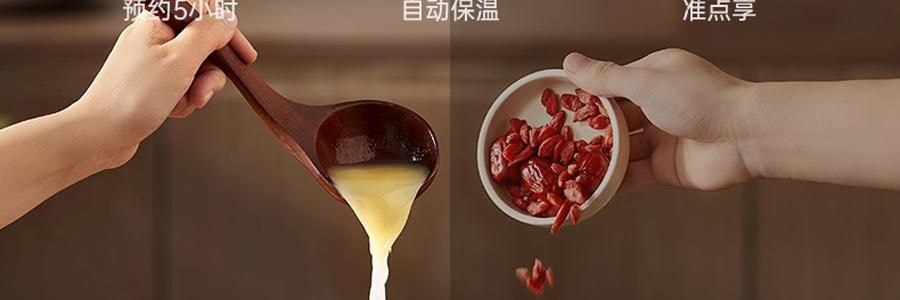 BEAR小熊 紫砂电炖盅套装 燕窝养生隔水炖盅全自动煲汤 大容量家用砂锅 4.5L大内胆 DDZ-B45Z1