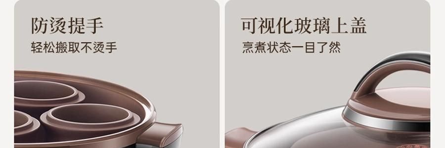 BEAR小熊 紫砂电炖盅套装 燕窝养生隔水炖盅全自动煲汤 大容量家用砂锅 4.5L大内胆 DDZ-B45Z1