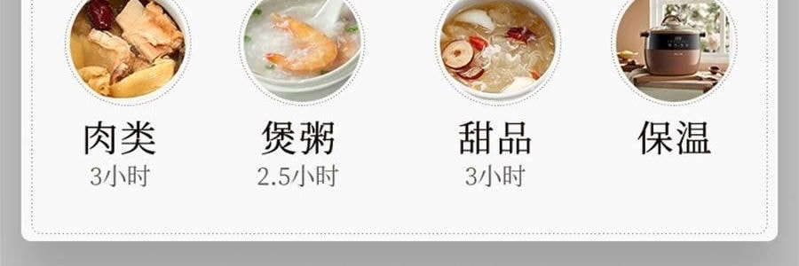 BEAR小熊 紫砂电炖盅套装 燕窝养生隔水炖盅全自动煲汤 大容量家用砂锅 4.5L大内胆 DDZ-B45Z1