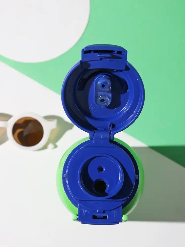 韩国 BEDDYBEAR 杯具熊 保温杯 高颜值库洛米双饮杯子 宝宝幼儿园小学生儿童水杯 600ml 绿色 (有点像GD哦)