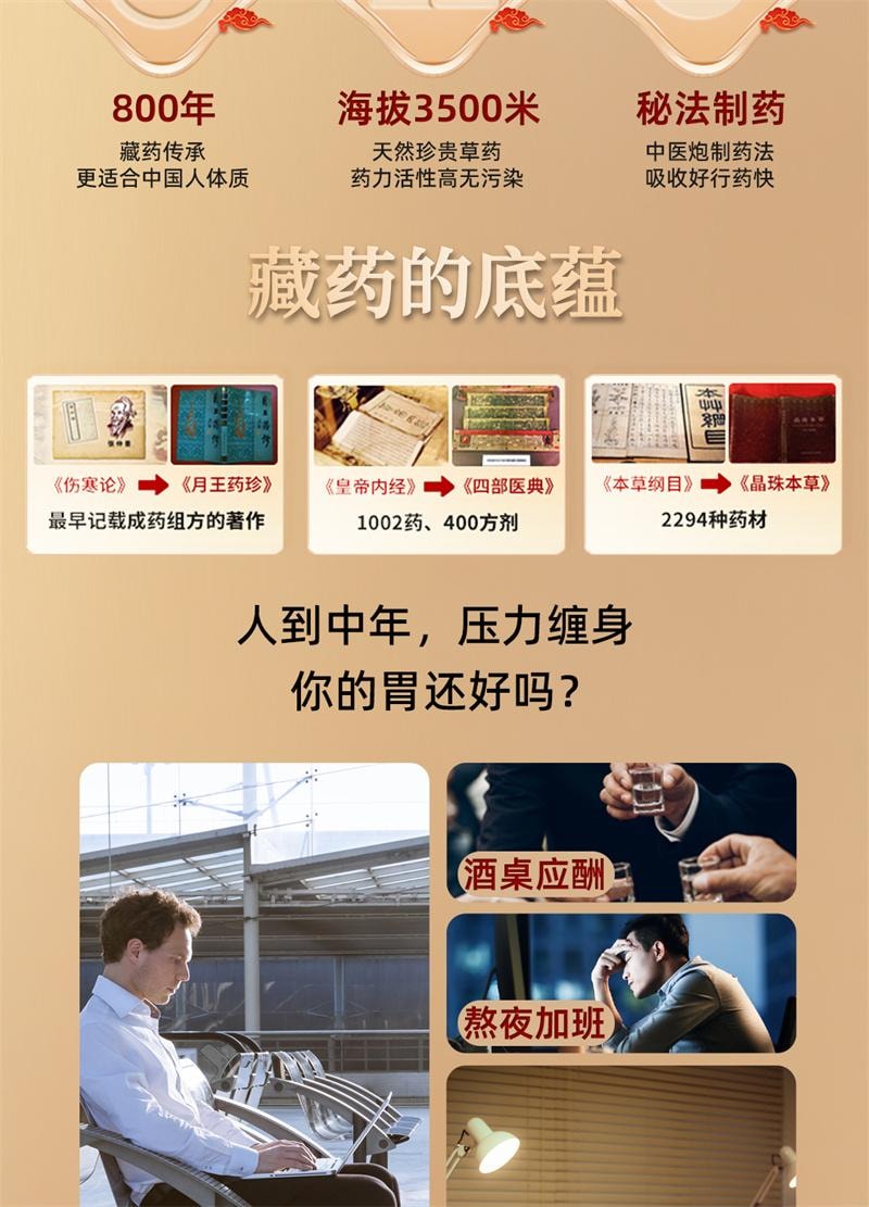【中國直郵】 A1 中國 雪山胃寶丸24丸/盒正品胃脹痛慢性胃炎胃寒脾胃虛弱養胃健胃消食腸胃用藥