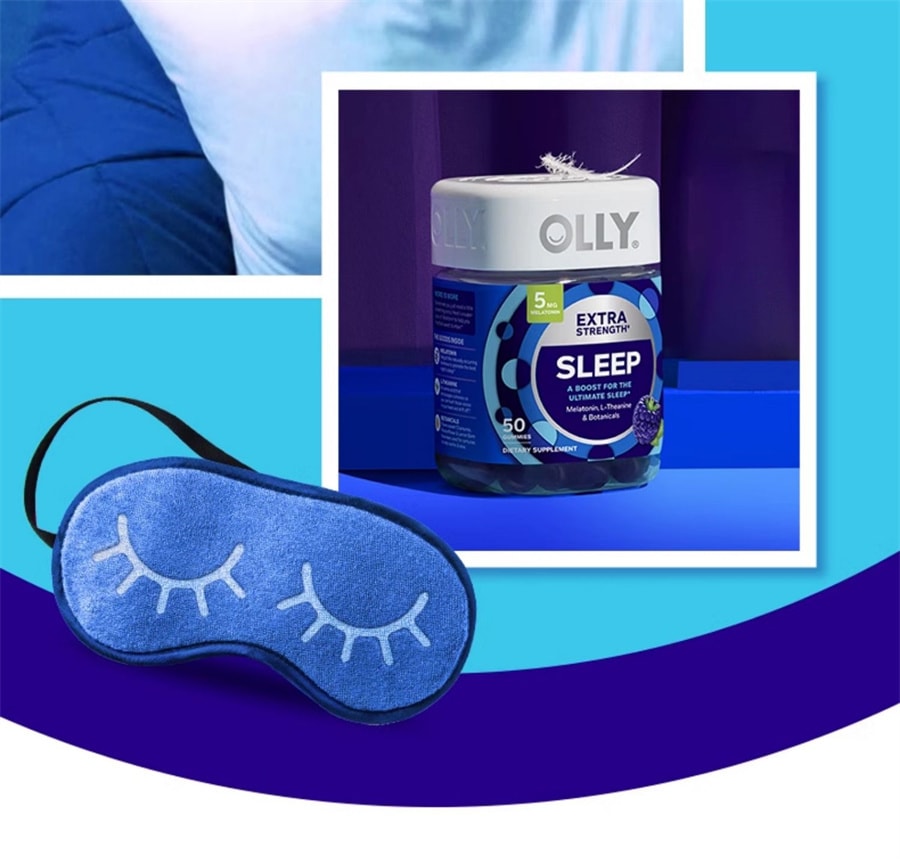 【中国直邮】OLLY 褪黑素安瓶软糖睡眠糖睡眠片 5mg褪黑素加强50粒