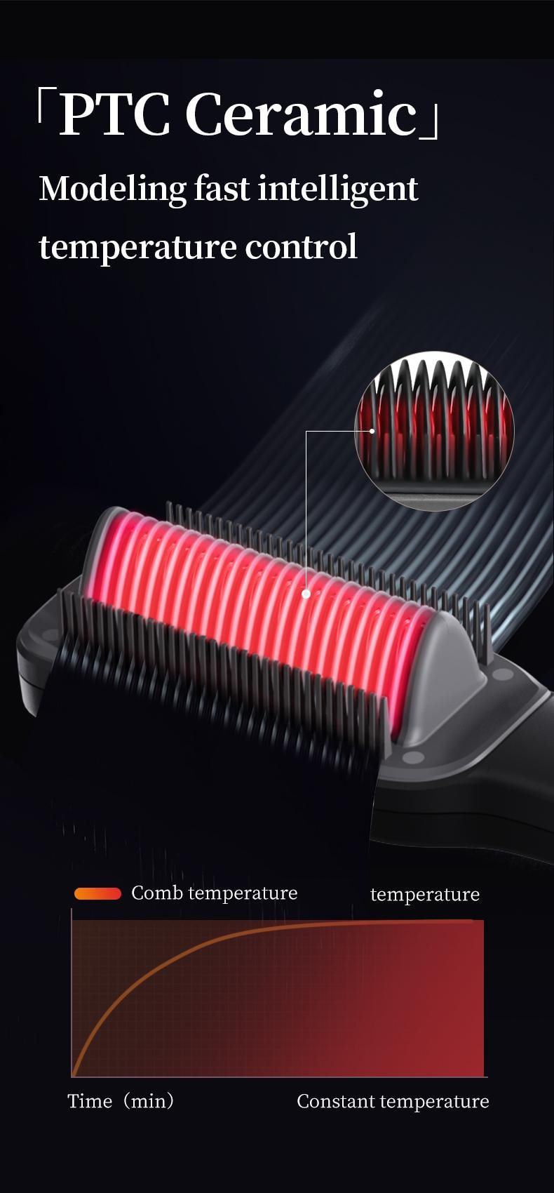 金稻 焗油直髮梳 精油直髮梳 改善毛躁髮質 負離子護髮不傷髮 家用蓬鬆 KD377 1台