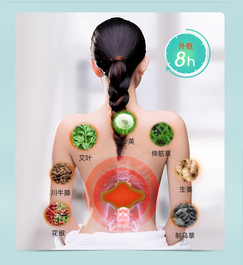 【中国直邮】云南本草 艾草颈椎贴富贵包艾叶发热艾灸贴关节贴腰椎贴肩颈膝盖贴 颈椎贴(12贴/盒)