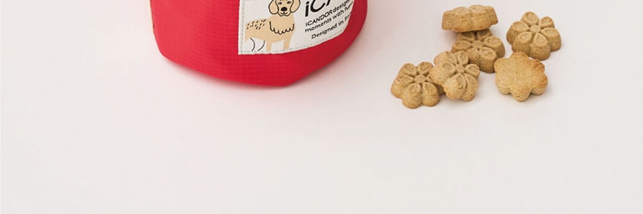 韓國ICANDOR 寵物保鮮零食袋 訓練狗腰包 遛狗零食袋遛狗包 紅色