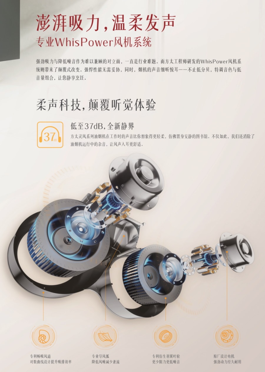 中国 FOTILE 方太 灵风系列UQG3002 30寸柜下式850CFM超静音油烟机挥手或触摸开关机