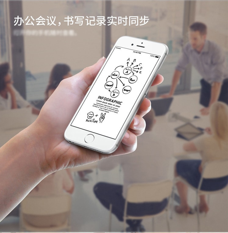【中國直郵】北歐歐慕 好寫 同步手機APP手寫板辦公用品智慧雲端筆記 玫紅色