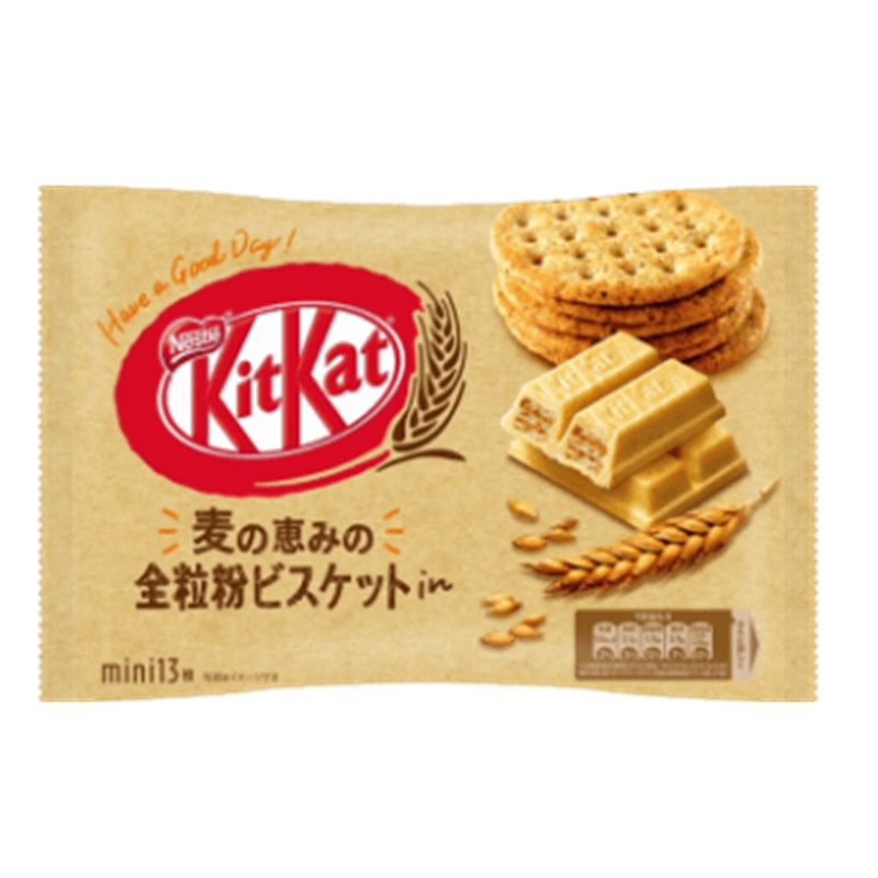 【日本直邮】KIT KAT季节限定 全粒粉燕麦口味巧克力威化 10枚装