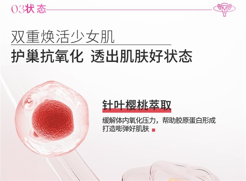 【中国直邮】 正大 OBLUE欧林兰  红钻圣洁莓胶囊60粒/瓶 大豆异黄酮补充女性雌激素调理平衡(建议3瓶周期装)