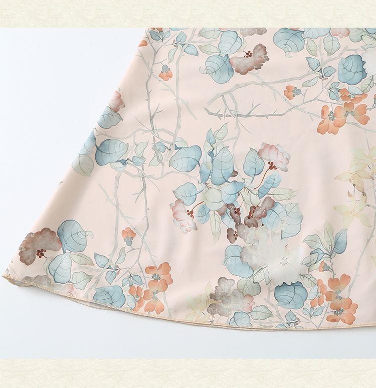 【中国直邮】 亦美珊 显瘦国风纯欲风新中式泳衣 荷花粉色L码