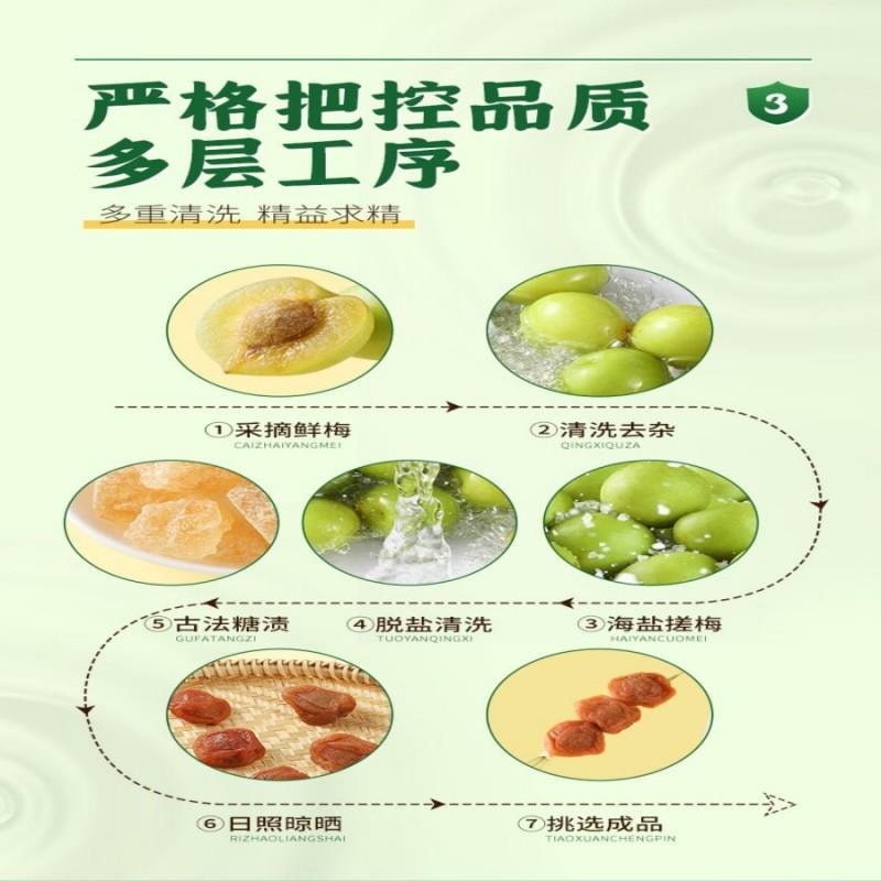 【中国直邮】 华味亨吃不厌话梅358g/袋 苏式话梅 蜜饯果干梅子干酸甜休闲零食