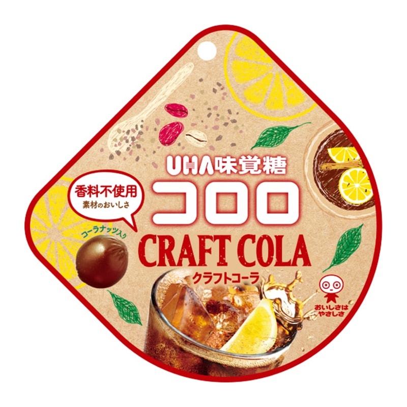 【日本直郵】 UHA悠哈味覺糖 全天然果汁軟糖 期限限定 檸檬可樂口味 40g