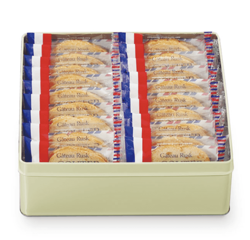 【日本直邮】GATEAU FESTA HARADA吐司原味面包干饼干酥脆36枚铁盒装