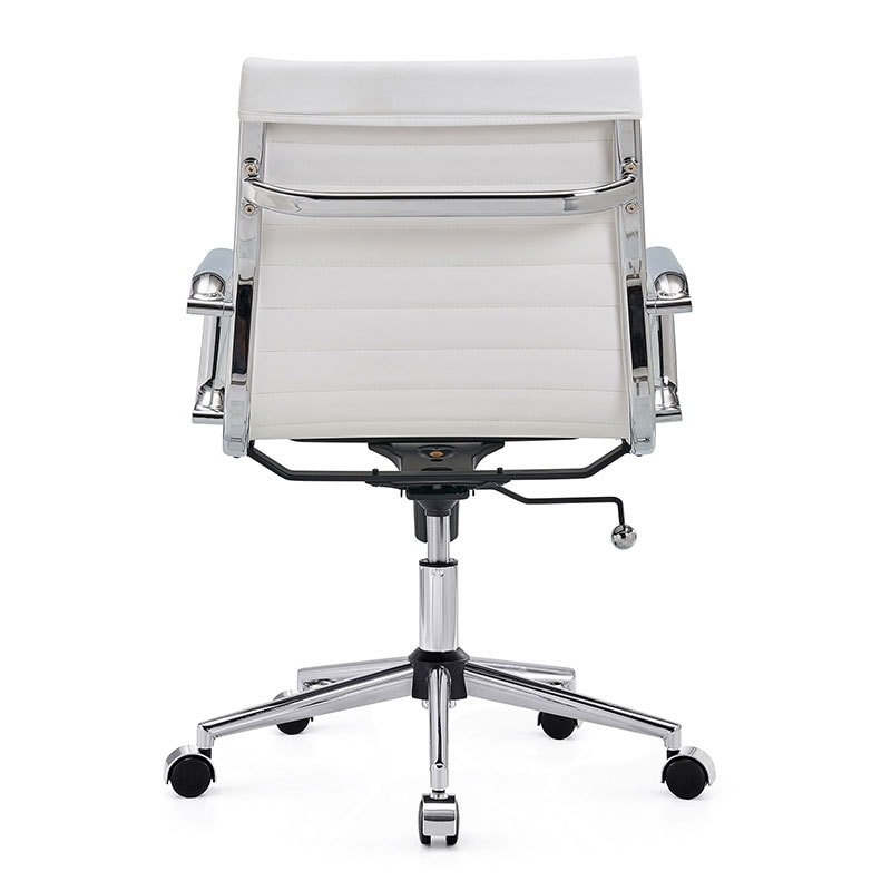 【美国现货】LUXMOD会议办公椅 白色+银色扶手底座 单人位