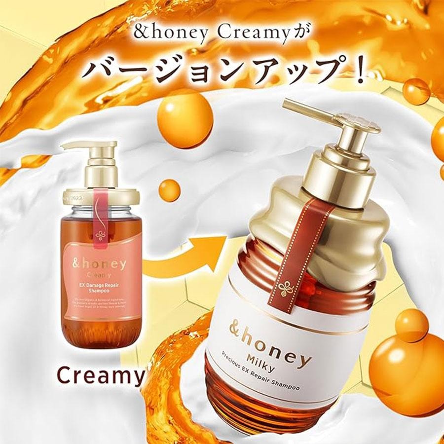 【日本直邮】 日本 &honey 安蒂花子 & Honey Milky蜂蜜滋润洗发水500ml
