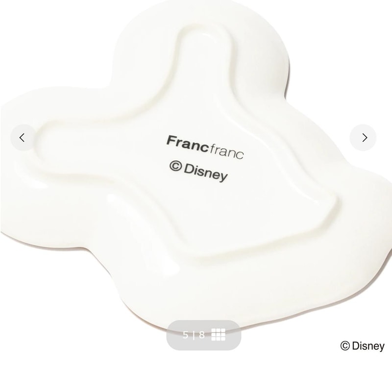 【日本直郵】日本FRANCFRANC 迪士尼聯名限定款 米奇小盤 1個裝