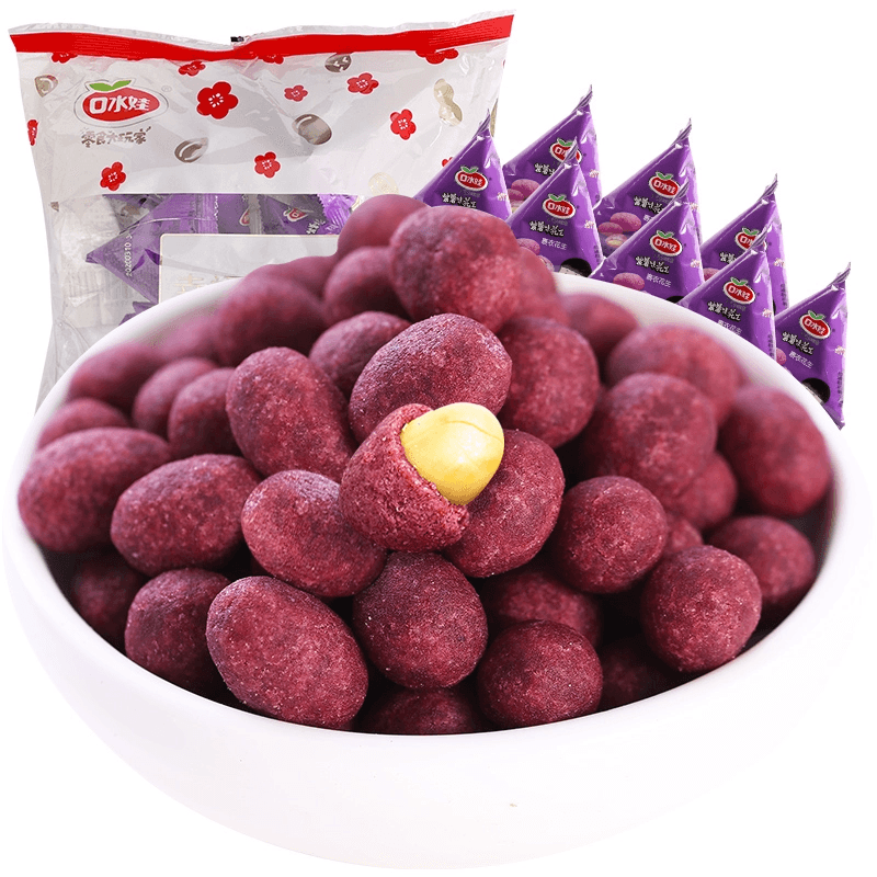 【中國直郵】 口水娃 多味花生米五香味炒貨小包裝即食下酒菜小零食休閒食品小吃混合味500g約16小包