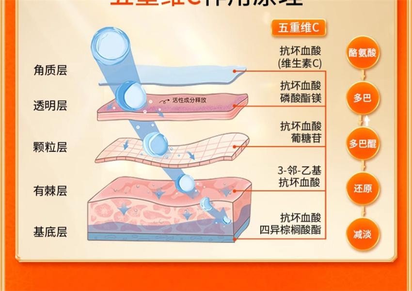 【中国直邮】 VC 五重维C养肤粉底液 遮瑕持久不脱妆防汗控油抗皱 滋润款【自然色-适合黄皮/自然肤色】