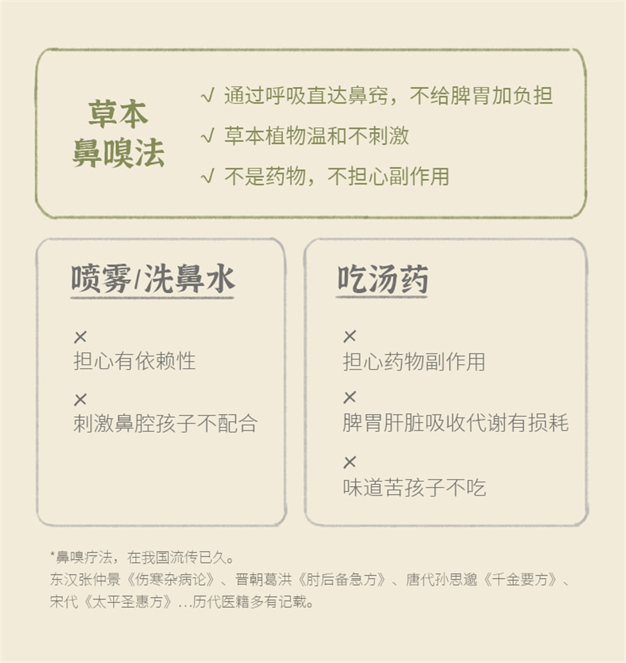 【中国直邮】 小羊森林 苍耳子精油鼻油棉棒疏通入睡儿童一级精油小孩子舒缓型   24支/盒