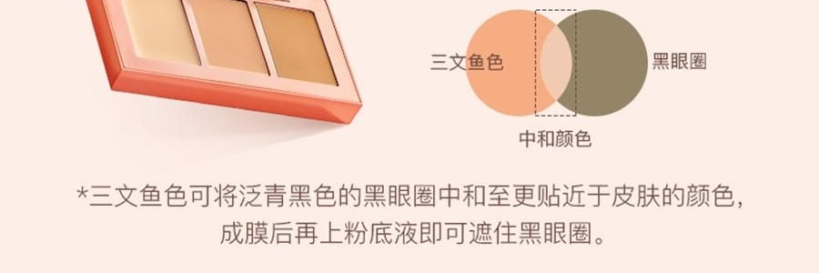 詩佩妮SPENNY 三色遮瑕膏 經典臉部遮暇盤 遮蓋痘印眼袋黑眼圈淚溝 5.6g #792 自然色 適合自然膚色