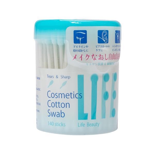 日本 HEIWAMEDIC 黑瓦克化妝品棉籤 140件入