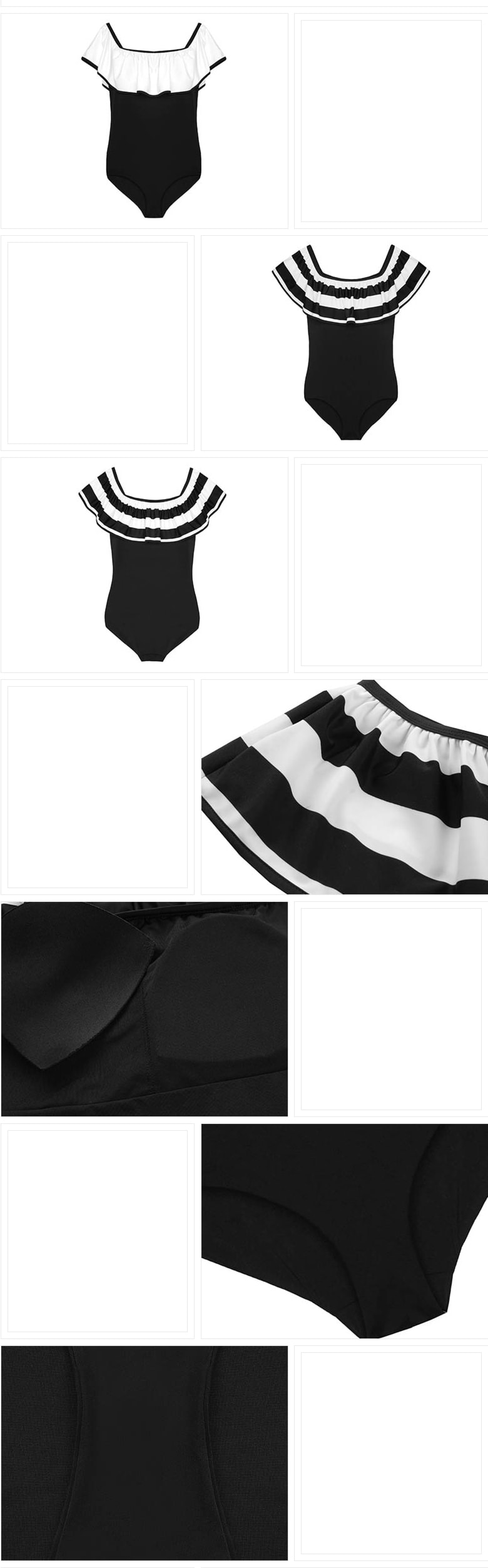 Shay One-Piece Swimsuit Black And White Stripe S