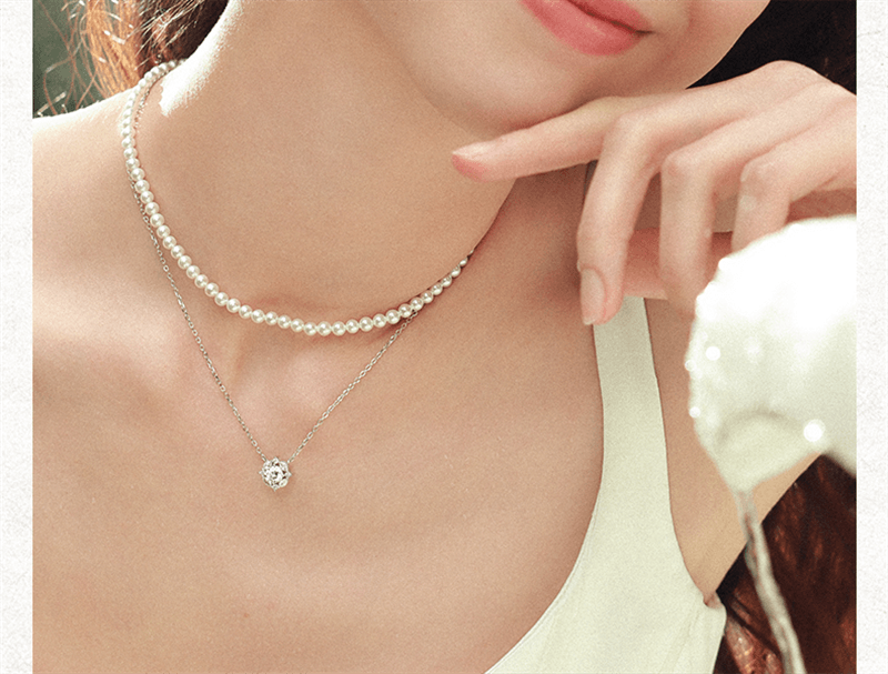 【中國直郵】 範琦 【許願池系列】許願池項鍊女銀高級感禮物送女友 方糖款 1條