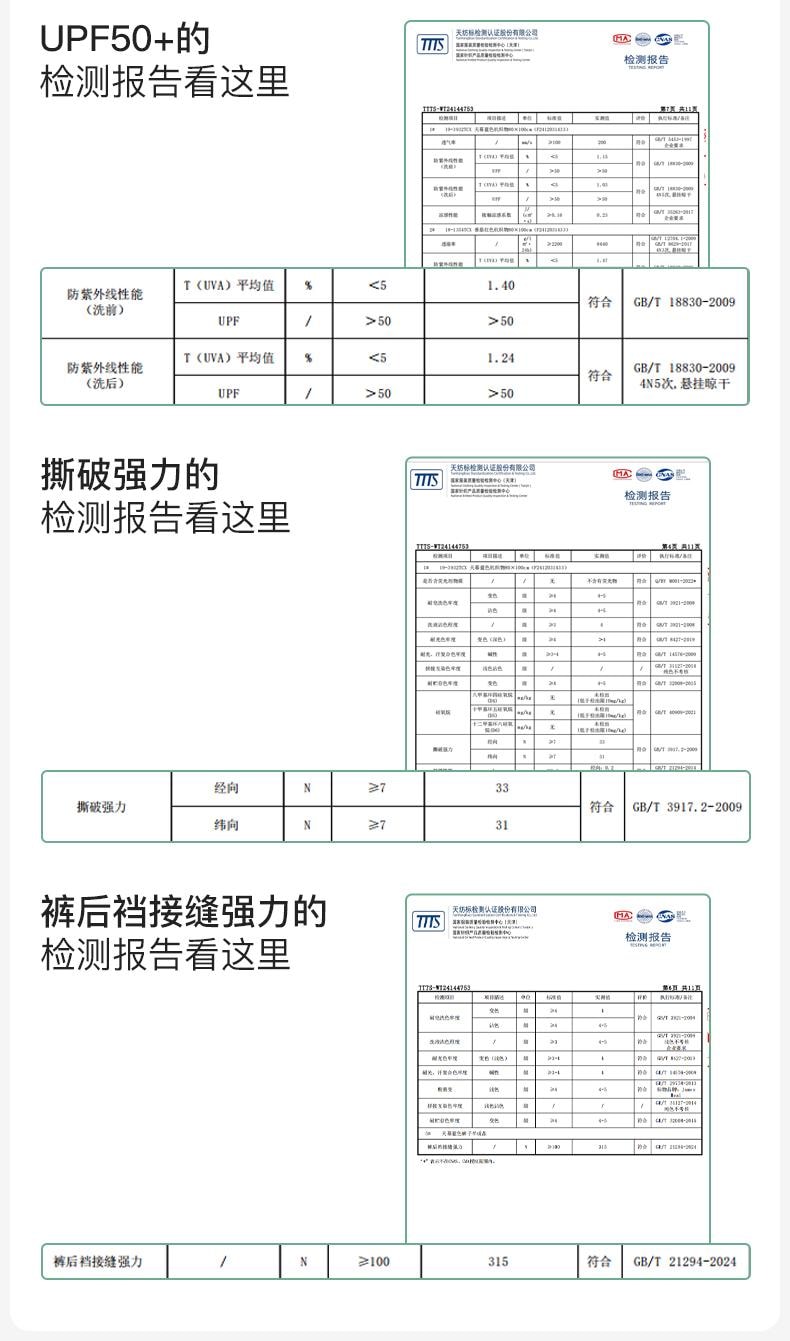 【中國直郵】ubras旗下likeuu夏季成人兒童防曬衣 UPF50+ 高階款梭織長褲 天幕藍 130