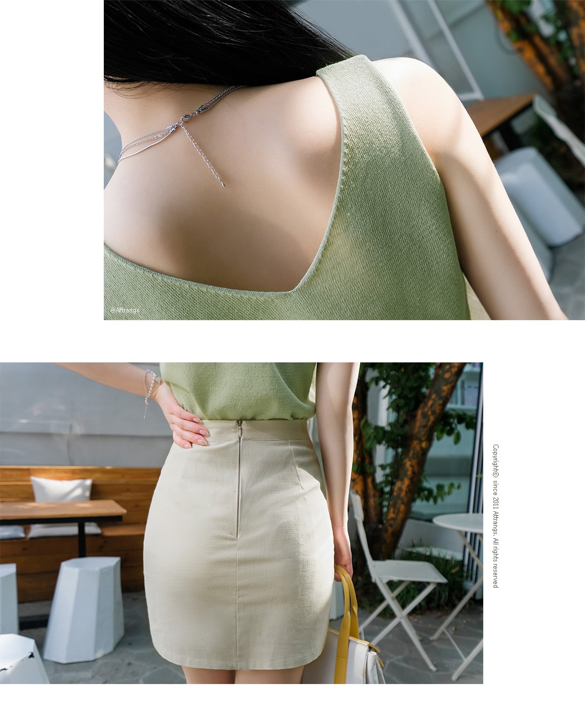 sleeveless shirt LightGreen free size