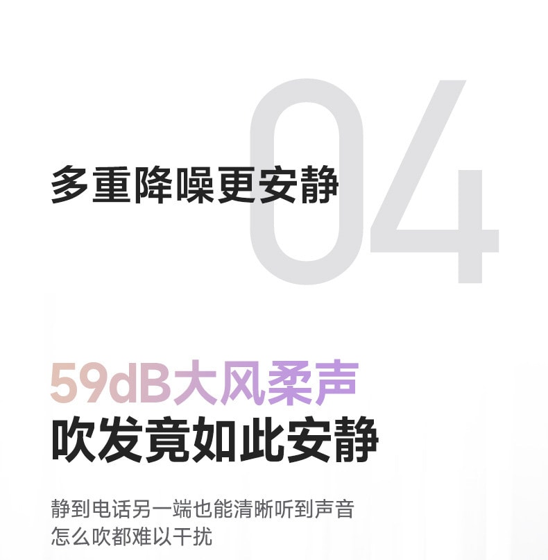 【中国直邮】VTT  110V美规高速吹风机大风力吹风筒电吹风家用负离子吹风机  灰色
