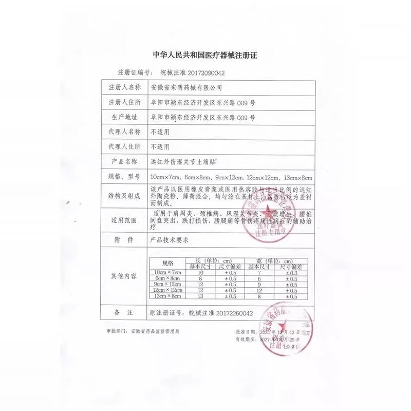 【中國直郵】 藏藥麝香虎骨膏止痛貼 8貼/盒 共5盒