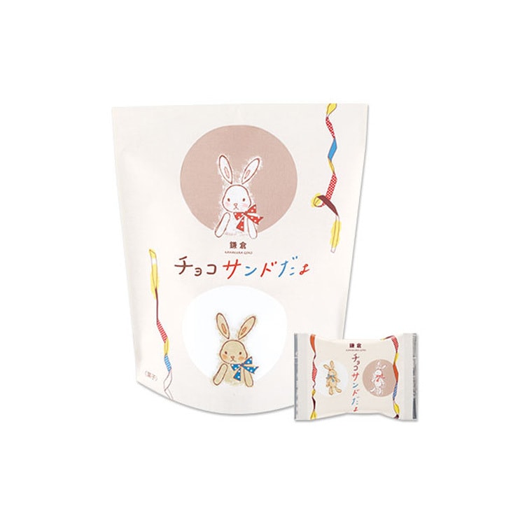 【日本直郵】鐮倉五郎本店 小兔子滿月 巧克力夾心薄餅餅乾 5枚入 賞味期30天