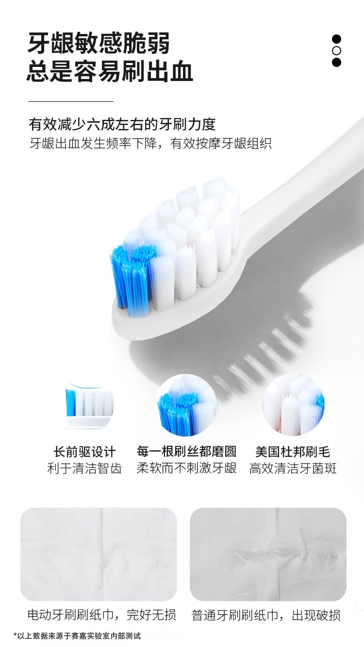 [中国直邮] SOLOVE稚米雅护声波电动牙刷白色 1pc