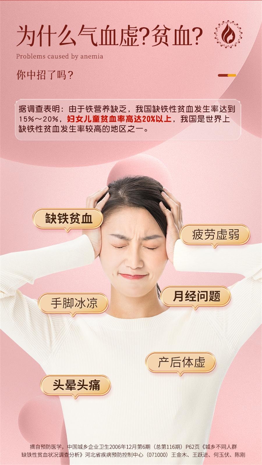 【中國直郵】 嘉臣健 當歸黃耆鐵片 養血雙補補血補氣女人貧血補鐵女性氣血不足成人鐵劑食品女生調理24g/瓶