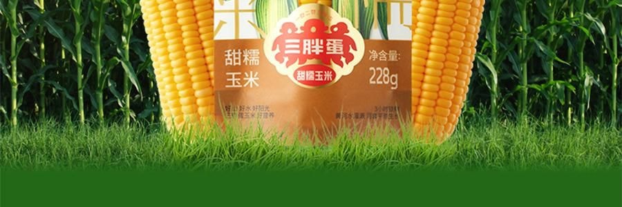 三胖蛋 甜糯玉米 真空锁鲜苞米 1根 228g【加热即食】【低卡粗粮代餐】【内蒙古特产】【亚米独家】