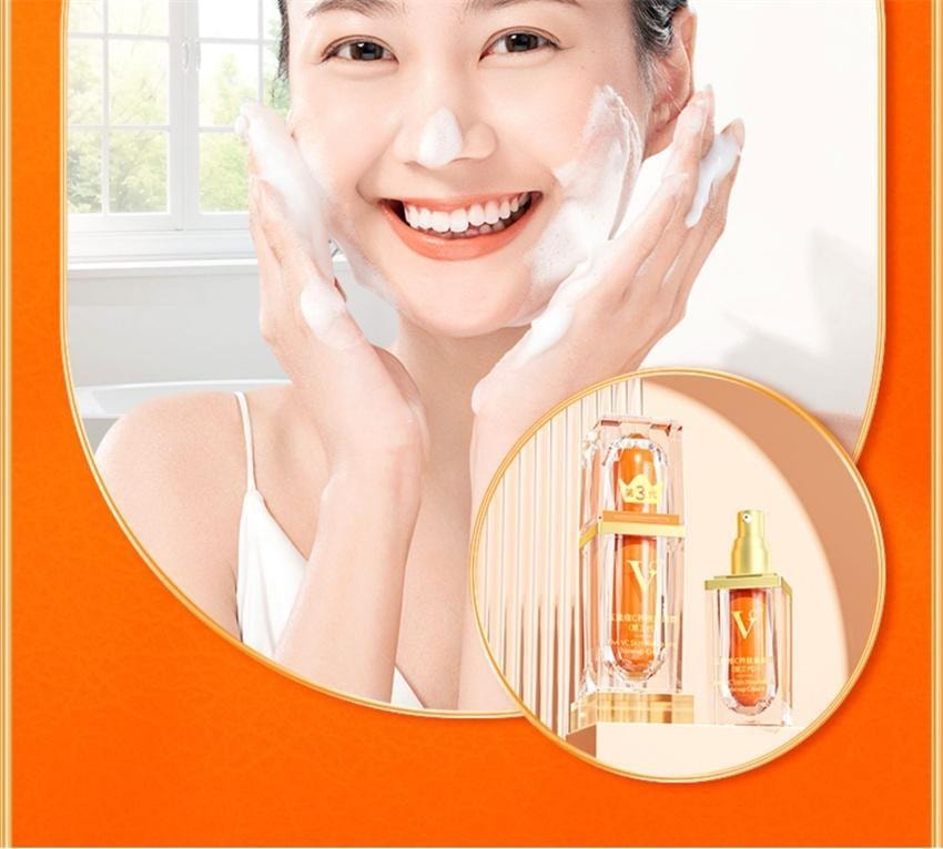 【中國直郵】 VC 五重維C養膚素顏霜 第三代 提亮抗皺遮瑕不假白保濕 懶人面霜 30g/瓶