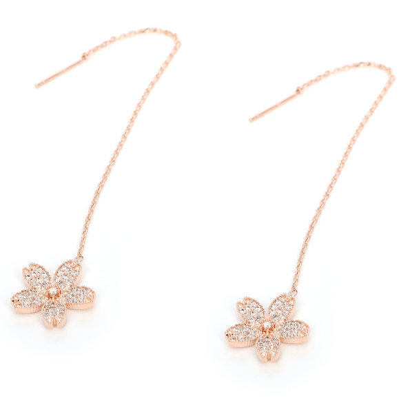 Fleur de Cerisier Earrings (Rose gold color) 2pieces