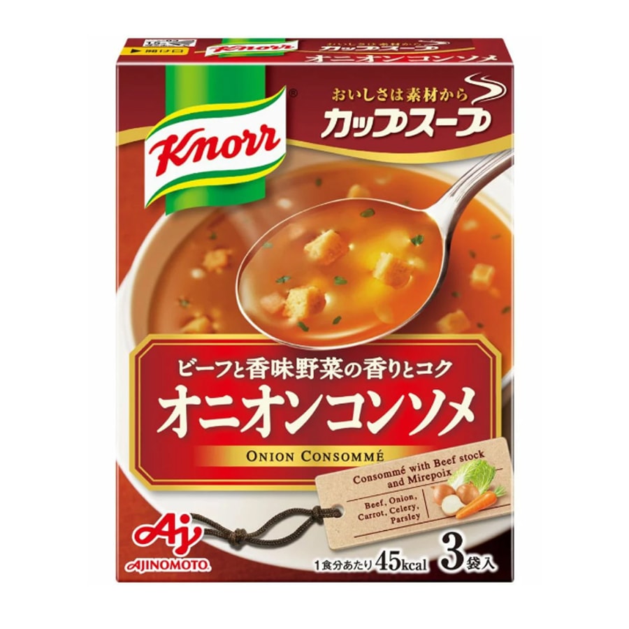 【日本直郵】日本 AJINOMOTO 味之素 牛肉洋蔥濃湯 速食湯 11.3g*3包
