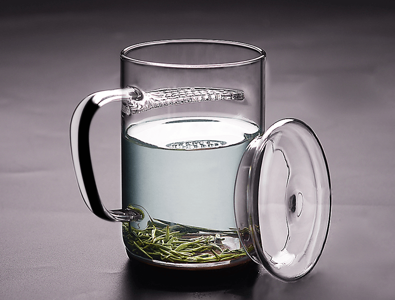 【中国直邮】简微娜 2019 耐高温创意花茶杯带把过滤水杯 400ML#1件