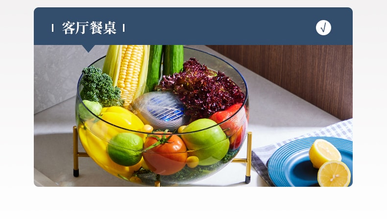 【中国直邮】东菱  分类果蔬净化器食材清洗机便携无线   钛金灰