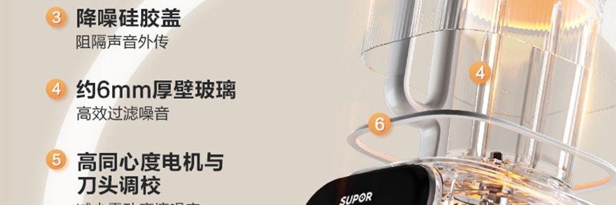 蘇泊爾SUPOR 破壁機豆漿機攪拌機 高速降噪靜音加熱 1.5L HBR702US【新爆款帶罩靜音首發特價】