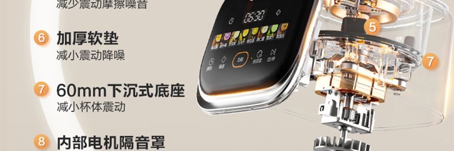 蘇泊爾SUPOR 破壁機豆漿機攪拌機 高速降噪靜音加熱 1.5L HBR702US【新爆款帶罩靜音首發特價】