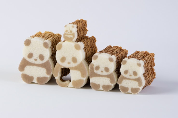 【日本直郵】日本INS人氣名菓 熊貓親子形年輪蛋糕點心禮盒裝3個裝