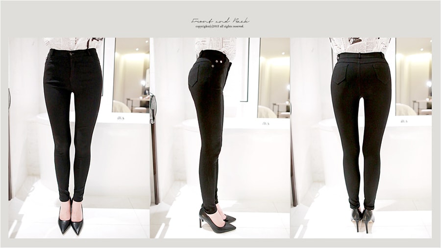 KOREA True Super Stretch Skinny Jeans #Black M(25-26) [Free Shipping]