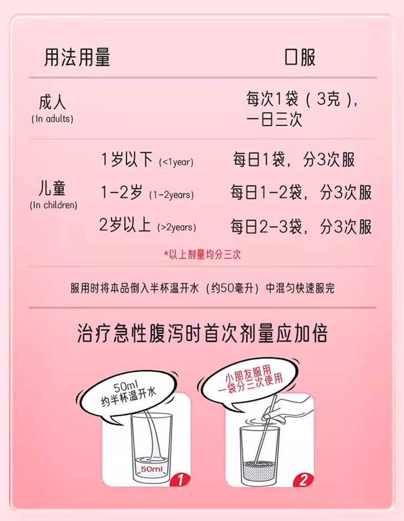 法国 思密达 蒙脱石散 治疗急慢性腹泻拉肚子 草莓味3g*10袋/盒