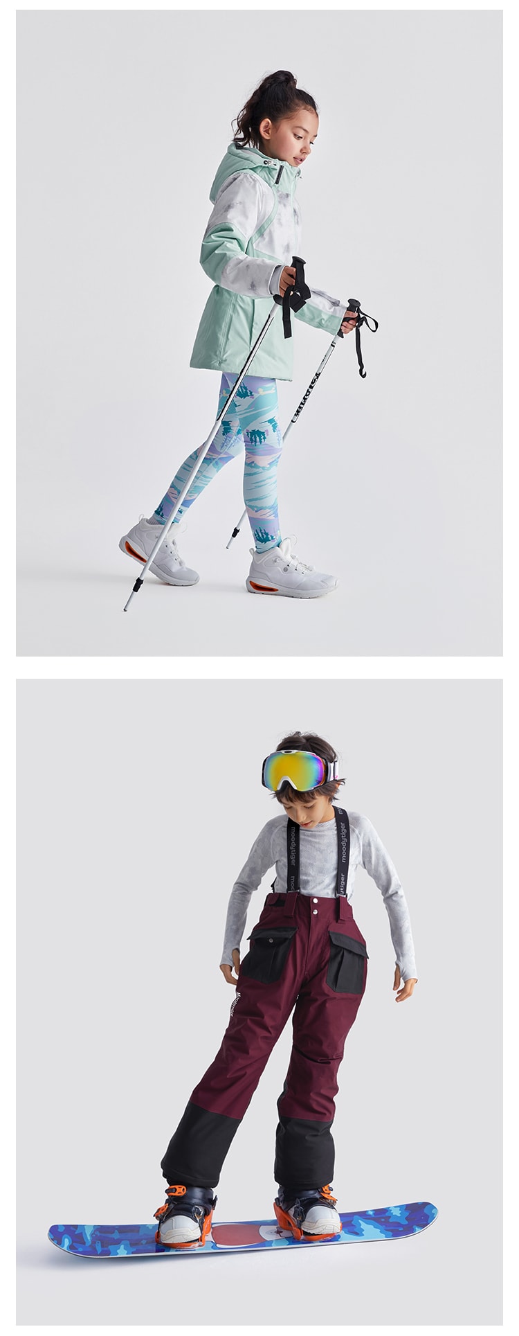 【中國直效郵件】 moodytiger女童Moda滑雪服 165cm 冰河藍