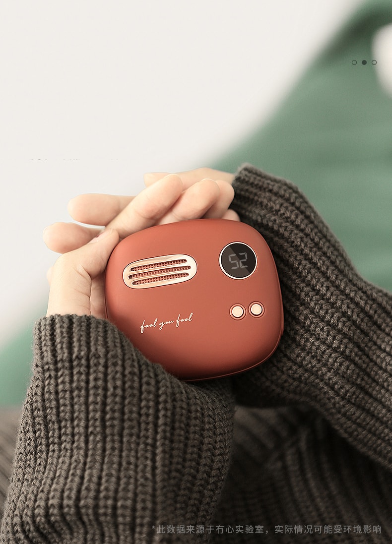 [China Direct Mail] Heart-friendly usb hand warmer and power bank dual-use portable two-in-one green 1pcs