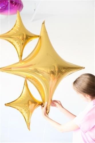 12 pack party Mylar Star foil balloons +100 free Glue Spot for wedding decorations birthday decoration bachelor